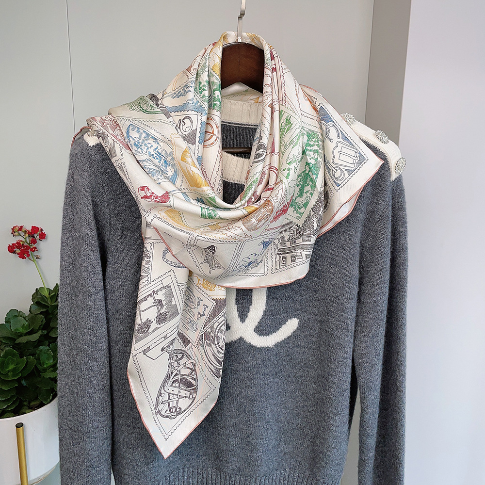 Bufanda de seda de lujo, pañue - Accessories Brand For Women reseña y precio