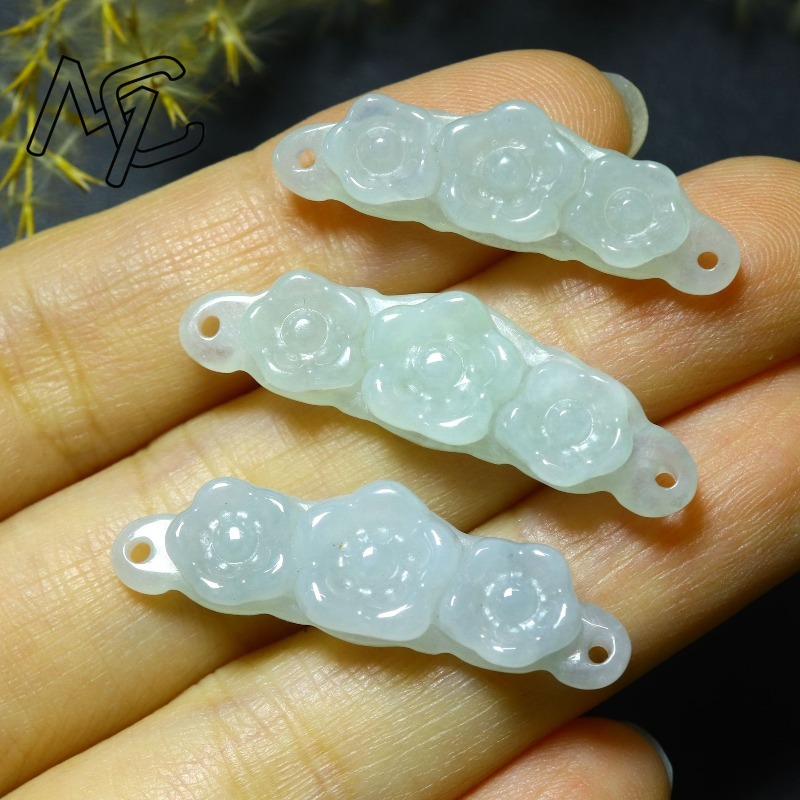 1 ud. Flor de Jadeíta Natural, - Women'S Accessories reseña y precio